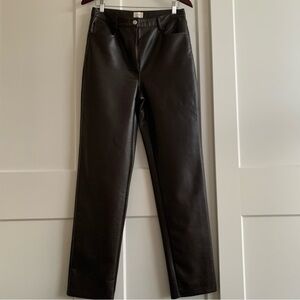 Wilfred brown vegan leather pants size 10 ,32 long